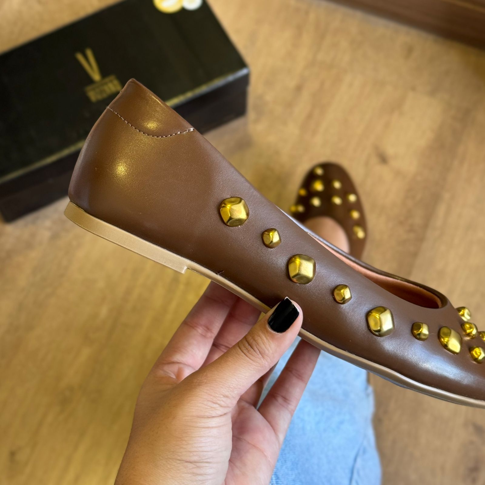 Sapatilha Pedrarias Douradas 1443.111 - Imagem 7